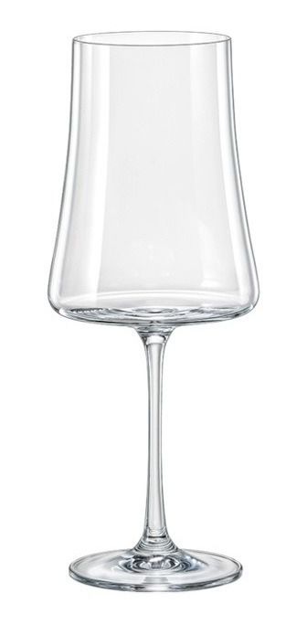 6 Taças De Cristal Para Vinho 600 ml Titanium Bohemia