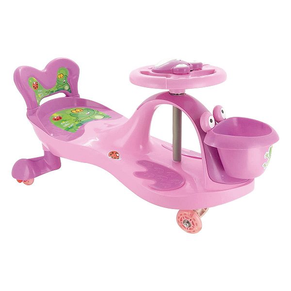Carrinho Zippy Car Animais Divertidos Rosa