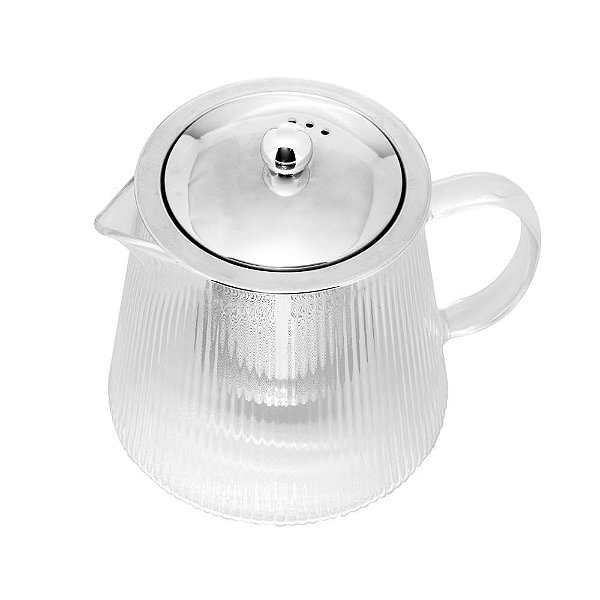 Chaleira de Vidro Borossilicato Resistente ao Calor com Difusor de Aço Inox Lines 750ml - Wolff