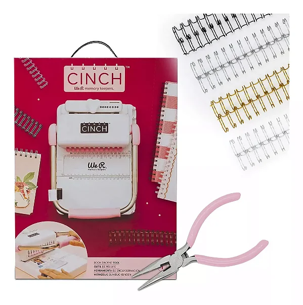 Kit Encadernadora The Cinch We R Memory Furo Quadrado + Alicate + Wire-o