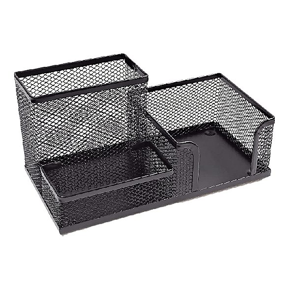Kit Organizador Preto Com 3 Partes Para Escritorio - 67674
