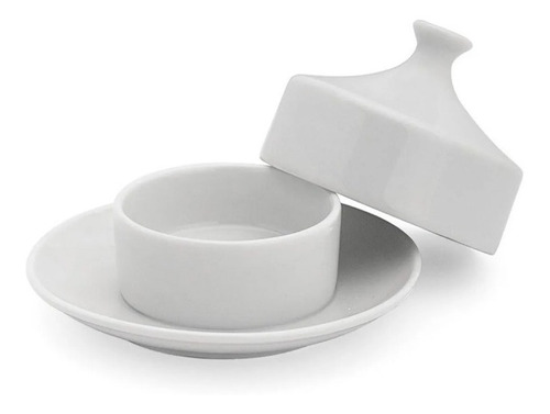 Mantegueira Porcelana Branca Servir Manteiga Hotel 204