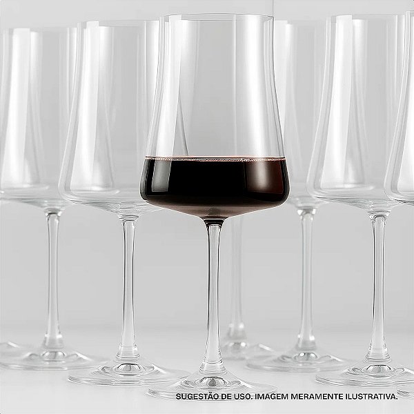 Jogo 6 Taças Sommelier Cristalex Bohemia - Vinho Bco 360ml