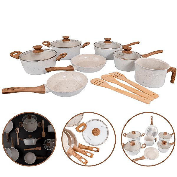 Conjunto Panelas Ind Style Cook Bk 10 Mármol
