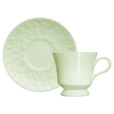 1 Xícara Para Café Porcelana Germer Tassel Verde Vintage