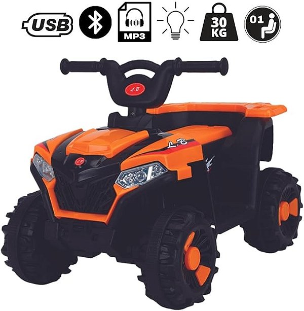 Quadriciclo ATV Elétrico Laranja 6V -  Zippy Toys
