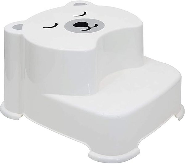Degrau Duplo Antiderrapante Buba Urso Branco