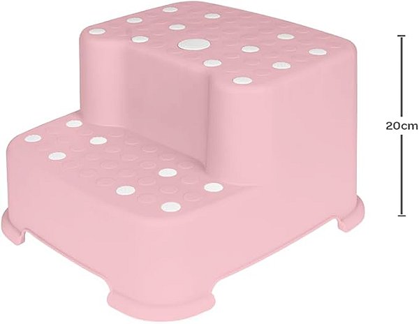 Degrau Duplo Antiderrapante - Buba - Rosa