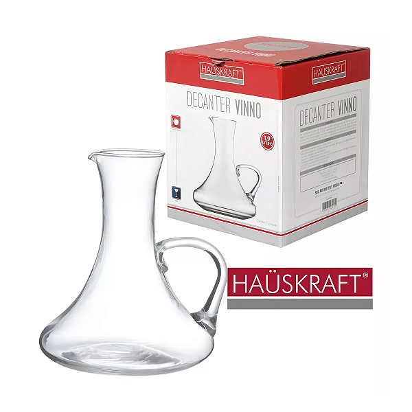 Decanter De Vidro Com Bico E Alça Wine Hauskraft 1,9L
