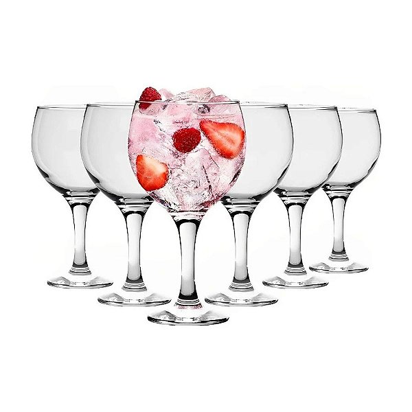 Jogo 6 Taças Taça Gin Tônica Vidro 645ml LAV Misket