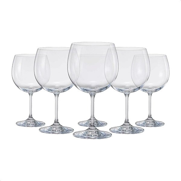 Jogo de 6 Taças para Gin Tônica Anna em cristal ecológico 600ml A19cm