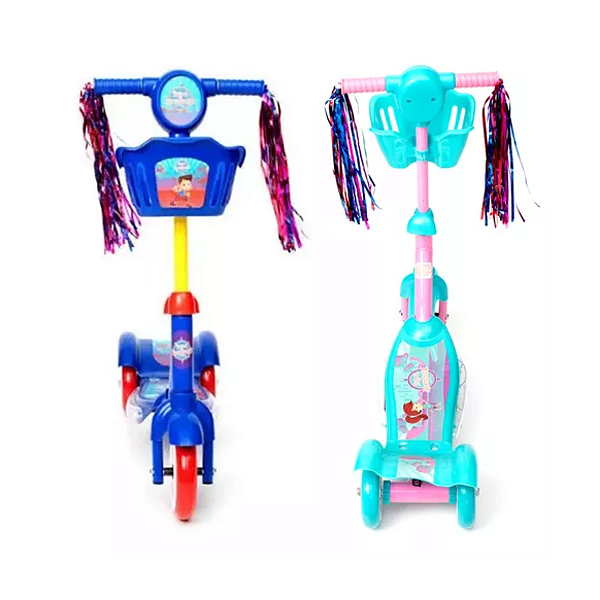 Patinete Infantil Unitoys 3 rodas Turma da Aventura