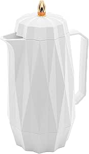 Garrafa Térmica de Plástico Diamond Branca 1L - Lyor