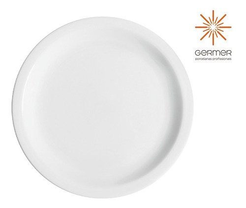 Kit 10 Prato Raso Jantar Iguaçu 25cm Refeição Porcelana