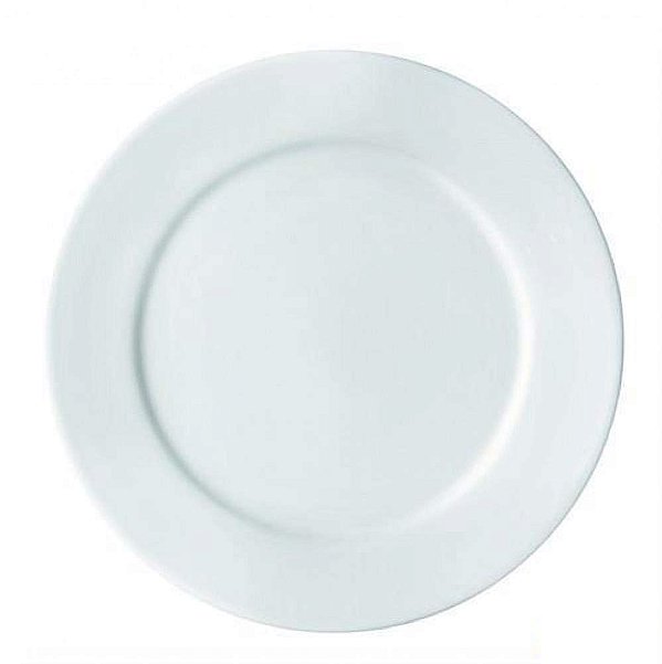 Jogo com 6 Pratos Rasos Porcelana 24,5cm Bar Hotel Germer