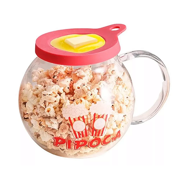 Pipoqueira para Micro Ondas de Vidro Borossilicato 1,8L - Lyor