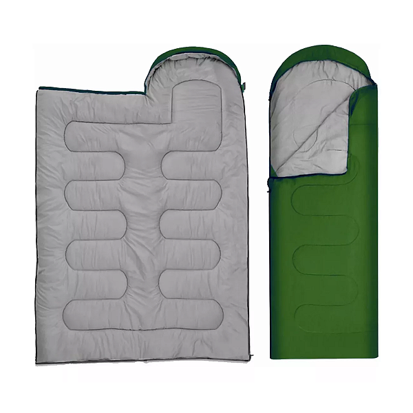 Saco De Dormir Colchonete Camping Pesca Capuz Impermeável