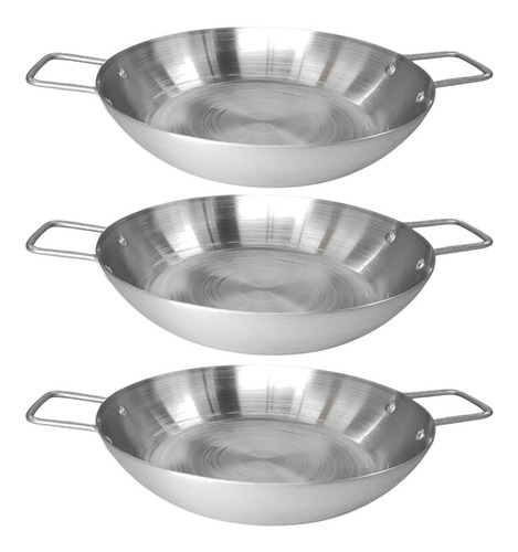 3 Panelinha Frigideira Nº18 Alumínio Restaurante Pergaminho