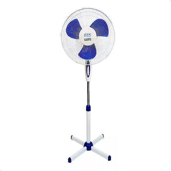 Ventilador de Pedestal Branco com Azul