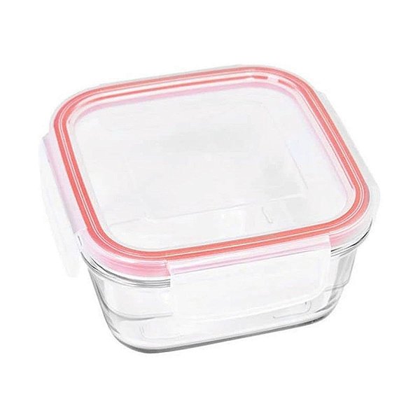 Pote Hermético Quadrado de Vidro Resistente 760ml Western