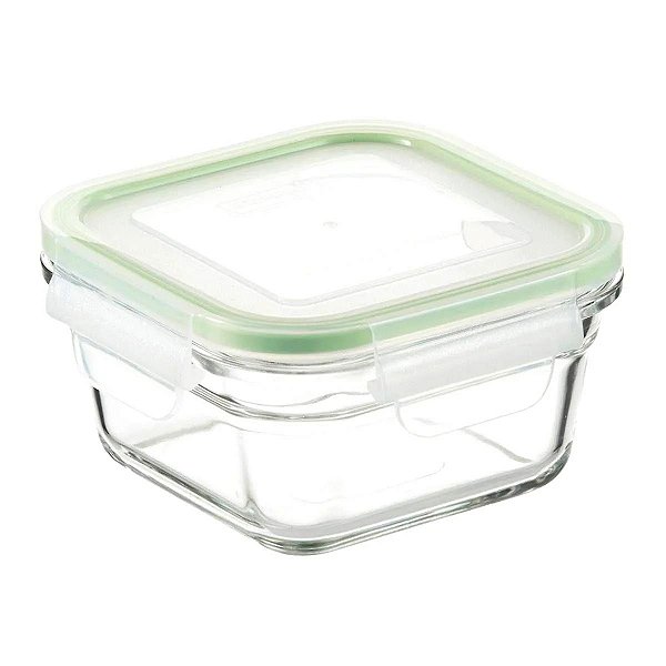 Pote Hermético Quadrado de Vidro Resistente 400ml Western
