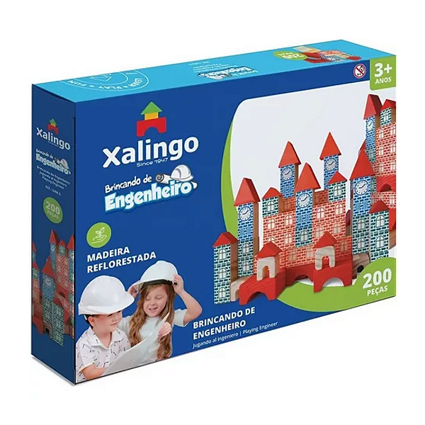 Brincando de Engenheiro 200 Peças Xalingo