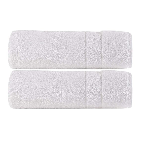 2 Toalha De Banho Branca Teka Piscina ROMA 70x135cm Hotel