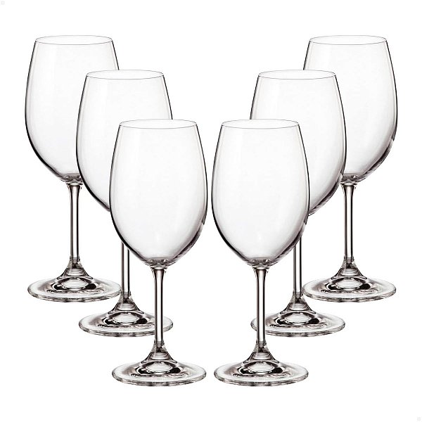 Taça para vinho Tinto de Cristal Klara Sylvia Bohemia 350ml 6 peças