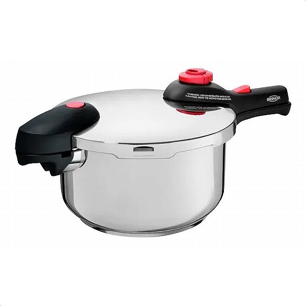 Panela de  Pressão Inox 22X19,5 cm - 4,5L - Brinox