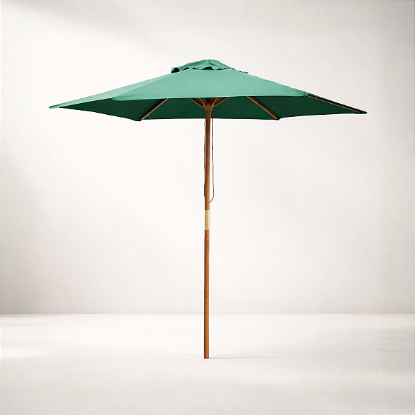 Guarda-sol Suspenso Ombrelone 3 Metros Em Madeira | Proteção Uv | Ideal Para Jardim, Piscina E Área Externa | Ombrelone