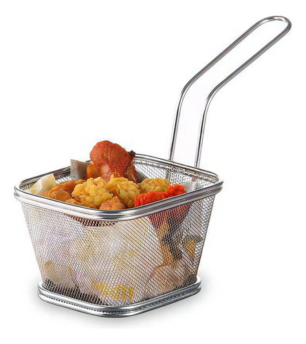Cesta Para Servir Porções Em Inox 10,5x9x6cm - Ke Home - 3251