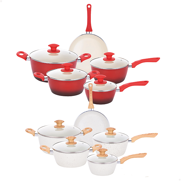 Conjunto 5 Panelas Indução Cerâmica Class