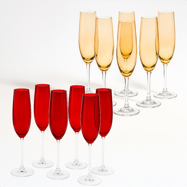 Jogo de 6 Taças para Champanhe e Espumante Gastro 220ml