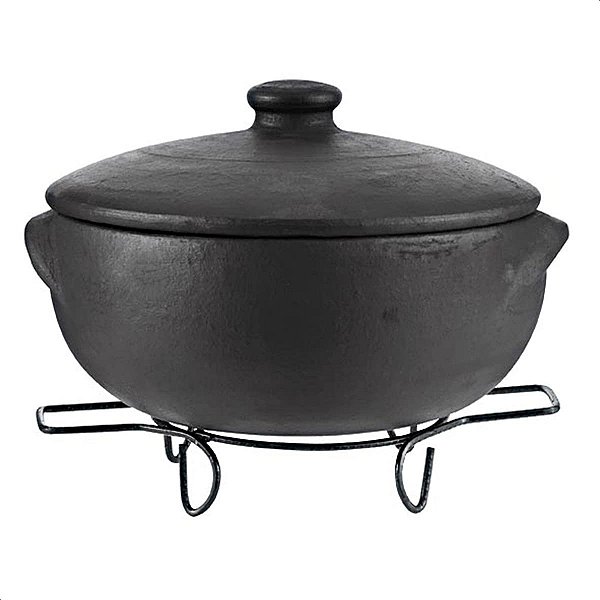 Panela Barro Preto Para Fogão A Lenha E Gás N6 11 Litros