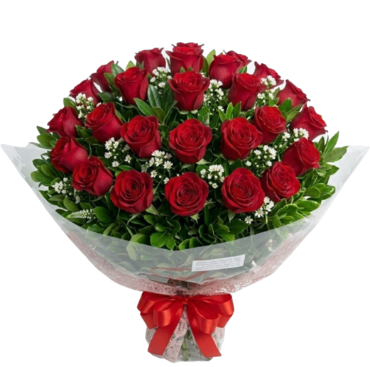 148 - Buquê 24 rosas vermelhas