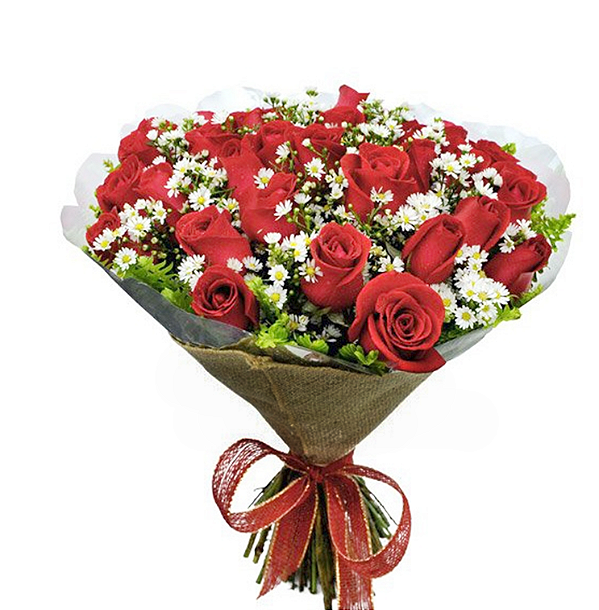 052 - Buquê com 32 rosas Vermelhas