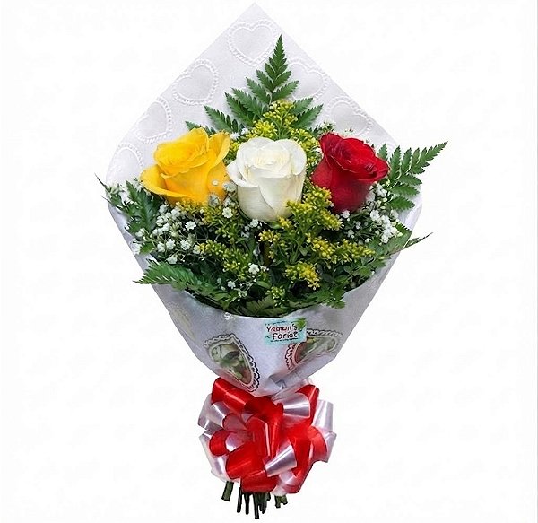 020 - Arranjo com 3 rosas