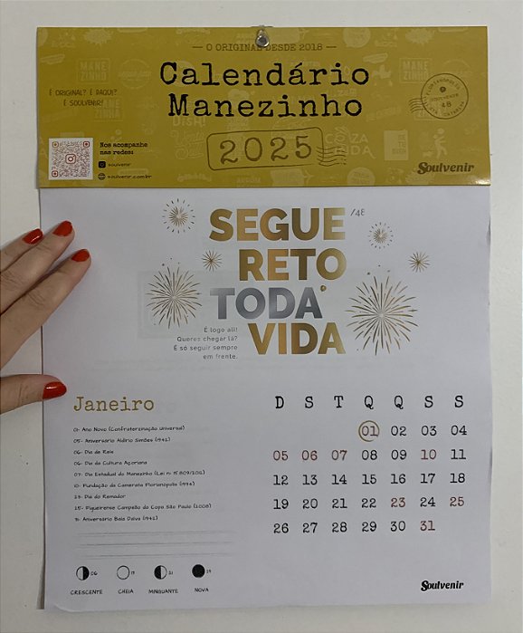 CALENDÁRIO MANEZINHO 2025
