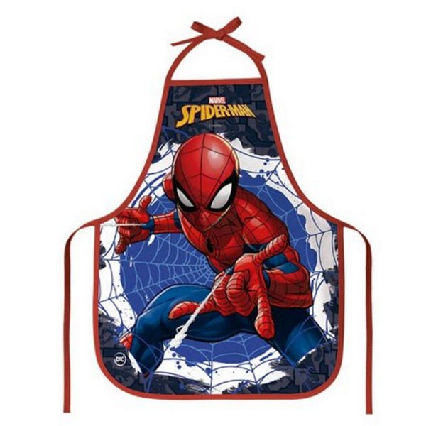 Avental Infantil Escolar Spider Man Pvc 39x49cm Color