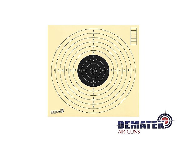 Alvo Oficial CBTE para Pistola e Carabina de Ar 10M 17x17 (milheiro)