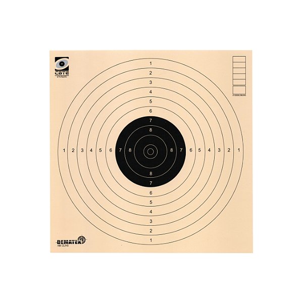 Alvo Oficial CBTE para Pistola e Carabina de Ar 10M 17x17 (500)