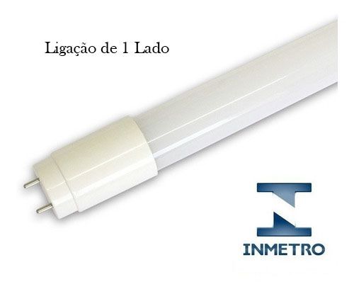 Lâmpada Tubular INMETRO 36W 240cm LED Ho T8 Bivolt Branco Frio 6000k  1 Lado