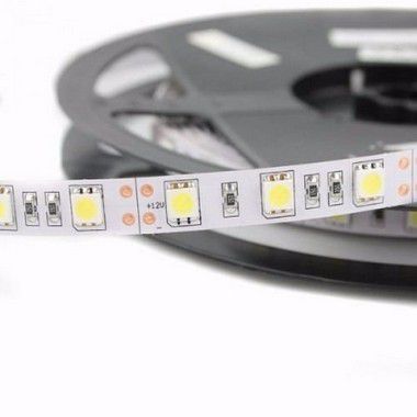 Fita LED 5 Metros 12v 5050 Branco Neutro 4000k Siliconada Prova D'água + Fonte