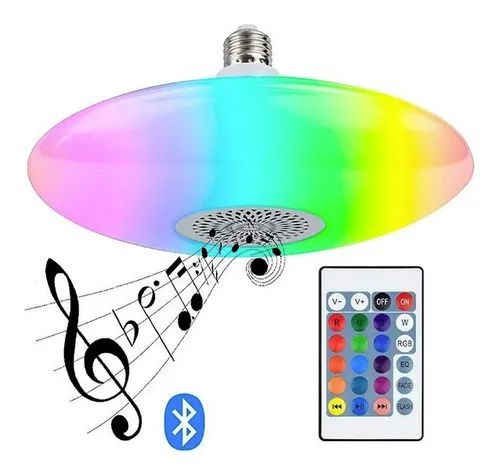 Lampada Musical Ufo Light Led Rgb 48w Bluetooth 875