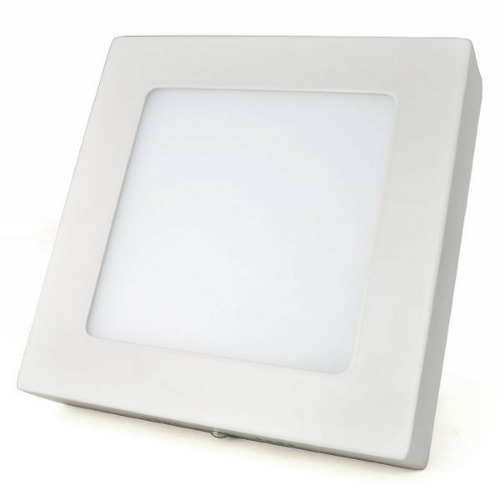 Luminária Plafon LED 12W 17x17 Quadrado Sobrepor Branco Frio 6000k
