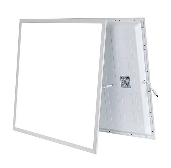 Luminária Plafon LED 48W 60x60 Quadrado De Embutir Branco Frio 6000k