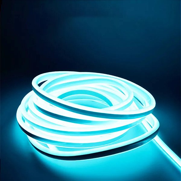 Fita LED 100 Metros Flexível Neon 220v Azul Bebê