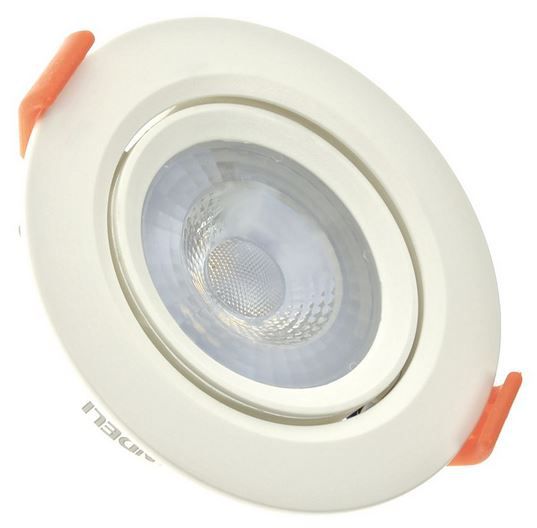 Spot 5W LED Dicróica COB Direcionavel Redondo Gesso Sanca De Embutir Branco Frio 6000k