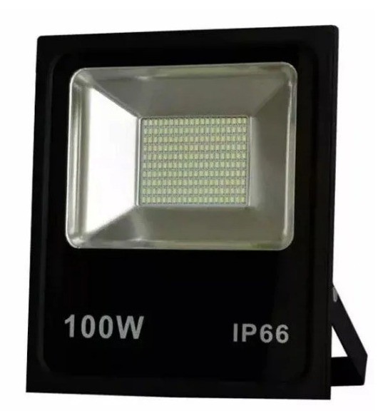 Kit 10 Refletor Holofote LED 100W SMD IP65/IP66 A prova D'Água Branco Frio 6000k