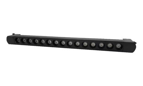 Luminária Spot Ribalta Pontual Led Para Trilho Eletrificado Barra Preto 20W Branco Quente 3000k